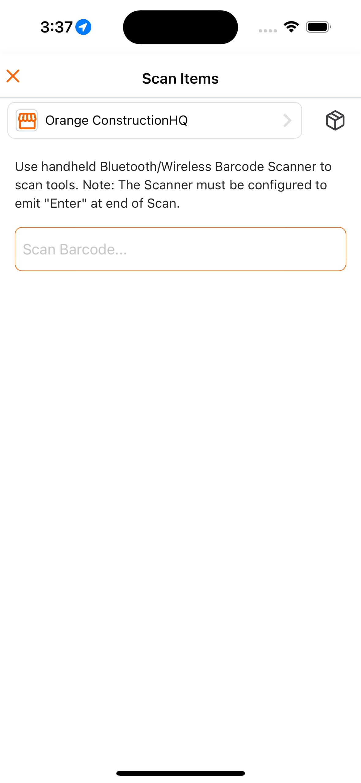 External Scanner Mobile App